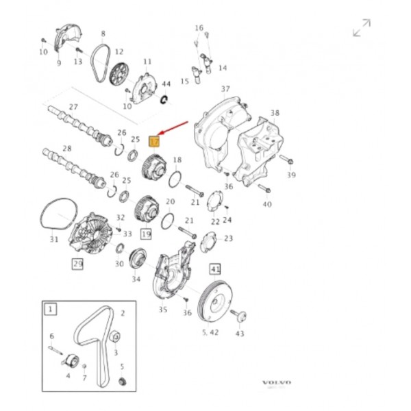 Polia Comando Admissao Volvo Xc40 1.5 3cc T5 2022 32257056